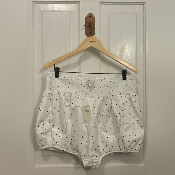 Anthropologie Maeve Black And White Polka Dot Bloomer Shorts Size Large - Picture 2 of 5